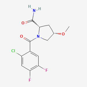 (2S,4S)-1-(2-chloro-4,5-difluorobenzoyl)-4-methoxypyrrolidine-2-carboxamide