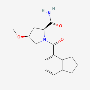 (2S,4S)-1-(2,3-dihydro-1H-indene-4-carbonyl)-4-methoxypyrrolidine-2-carboxamide