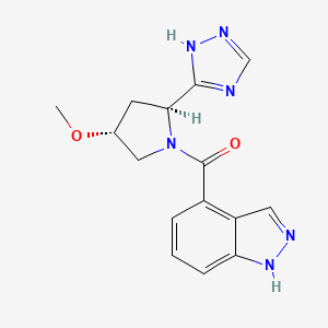 1H-indazol-4-yl-[(2S,4R)-4-methoxy-2-(1H-1,2,4-triazol-5-yl)pyrrolidin-1-yl]methanone