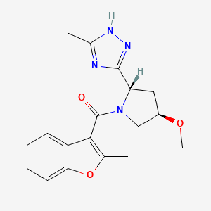 [(2S,4R)-4-methoxy-2-(5-methyl-1H-1,2,4-triazol-3-yl)pyrrolidin-1-yl]-(2-methyl-1-benzofuran-3-yl)methanone