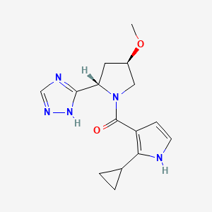 (2-cyclopropyl-1H-pyrrol-3-yl)-[(2S,4R)-4-methoxy-2-(1H-1,2,4-triazol-5-yl)pyrrolidin-1-yl]methanone