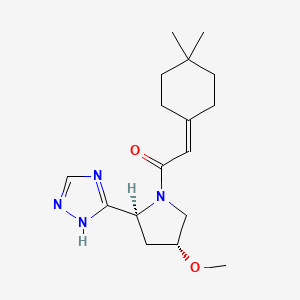 2-(4,4-dimethylcyclohexylidene)-1-[(2S,4R)-4-methoxy-2-(1H-1,2,4-triazol-5-yl)pyrrolidin-1-yl]ethanone