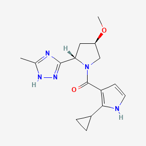 (2-cyclopropyl-1H-pyrrol-3-yl)-[(2S,4R)-4-methoxy-2-(5-methyl-1H-1,2,4-triazol-3-yl)pyrrolidin-1-yl]methanone