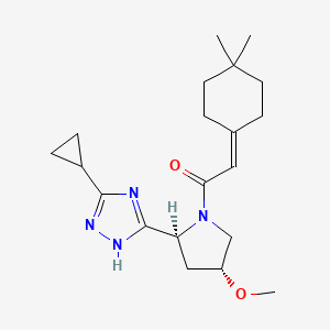 1-[(2S,4R)-2-(3-cyclopropyl-1H-1,2,4-triazol-5-yl)-4-methoxypyrrolidin-1-yl]-2-(4,4-dimethylcyclohexylidene)ethanone