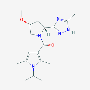 (2,5-dimethyl-1-propan-2-ylpyrrol-3-yl)-[(2S,4R)-4-methoxy-2-(5-methyl-1H-1,2,4-triazol-3-yl)pyrrolidin-1-yl]methanone