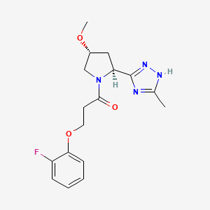 3-(2-fluorophenoxy)-1-[(2S,4R)-4-methoxy-2-(5-methyl-1H-1,2,4-triazol-3-yl)pyrrolidin-1-yl]propan-1-one