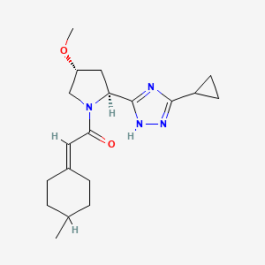 1-[(2S,4R)-2-(3-cyclopropyl-1H-1,2,4-triazol-5-yl)-4-methoxypyrrolidin-1-yl]-2-(4-methylcyclohexylidene)ethanone