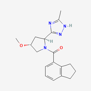 2,3-dihydro-1H-inden-4-yl-[(2S,4R)-4-methoxy-2-(5-methyl-1H-1,2,4-triazol-3-yl)pyrrolidin-1-yl]methanone