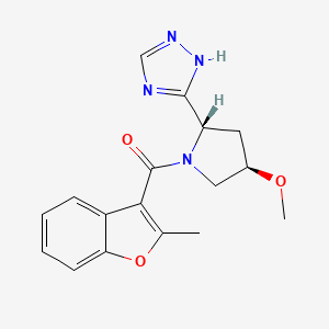 [(2S,4R)-4-methoxy-2-(1H-1,2,4-triazol-5-yl)pyrrolidin-1-yl]-(2-methyl-1-benzofuran-3-yl)methanone