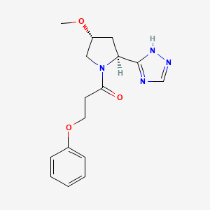 1-[(2S,4R)-4-methoxy-2-(1H-1,2,4-triazol-5-yl)pyrrolidin-1-yl]-3-phenoxypropan-1-one