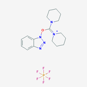 molecular formula C17H24F6N5OP B068639 苯并三唑-1-氧代二哌啶甲鎓六氟磷酸盐 CAS No. 190849-64-0