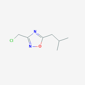molecular formula C7H11ClN2O B068649 3-(氯甲基)-5-异丁基-1,2,4-恶二唑 CAS No. 189130-85-6