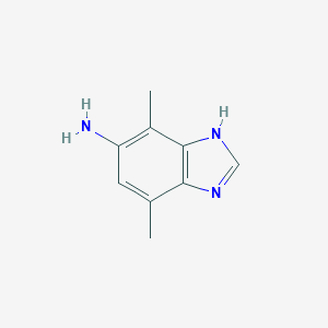 molecular formula C9H11N3 B068710 4,7-dimethyl-3H-benzimidazol-5-amine CAS No. 170918-30-6