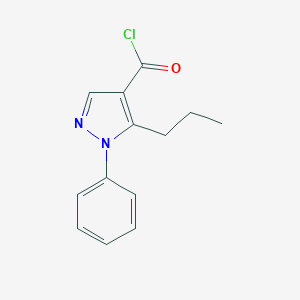 molecular formula C13H13ClN2O B068718 1-苯基-5-丙基-1H-吡唑-4-甲酰氯 CAS No. 175137-15-2