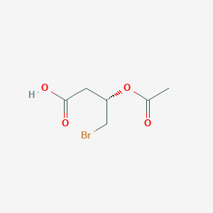 molecular formula C6H9BrO4 B068722 (3S)-3-acetyloxy-4-bromobutanoic acid CAS No. 191354-44-6