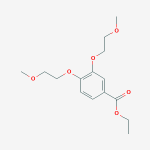 molecular formula C15H22O6 B068725 Ethyl 3,4-bis(2-methoxyethoxy)benzoate CAS No. 183322-16-9