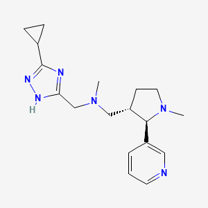 N-[(3-cyclopropyl-1H-1,2,4-triazol-5-yl)methyl]-N-methyl-1-[(2R,3S)-1-methyl-2-pyridin-3-ylpyrrolidin-3-yl]methanamine