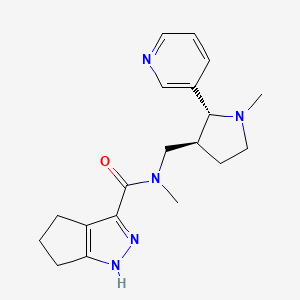 N-methyl-N-[[(2R,3S)-1-methyl-2-pyridin-3-ylpyrrolidin-3-yl]methyl]-1,4,5,6-tetrahydrocyclopenta[c]pyrazole-3-carboxamide