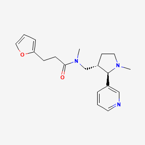 3-(furan-2-yl)-N-methyl-N-[[(2R,3S)-1-methyl-2-pyridin-3-ylpyrrolidin-3-yl]methyl]propanamide