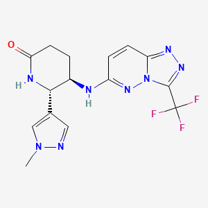 (5R,6S)-6-(1-methylpyrazol-4-yl)-5-[[3-(trifluoromethyl)-[1,2,4]triazolo[4,3-b]pyridazin-6-yl]amino]piperidin-2-one