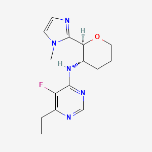 6-ethyl-5-fluoro-N-[(2S,3S)-2-(1-methylimidazol-2-yl)oxan-3-yl]pyrimidin-4-amine