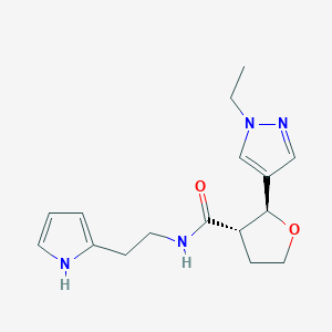 (2S,3S)-2-(1-ethylpyrazol-4-yl)-N-[2-(1H-pyrrol-2-yl)ethyl]oxolane-3-carboxamide