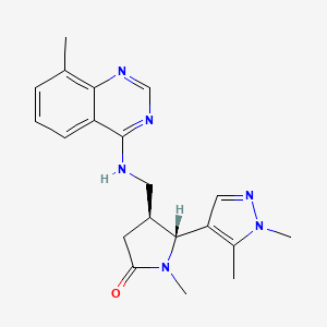 (4S,5R)-5-(1,5-dimethylpyrazol-4-yl)-1-methyl-4-[[(8-methylquinazolin-4-yl)amino]methyl]pyrrolidin-2-one