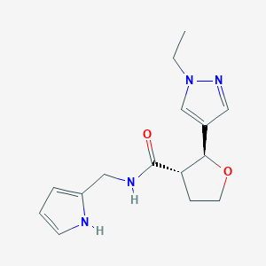 (2S,3S)-2-(1-ethylpyrazol-4-yl)-N-(1H-pyrrol-2-ylmethyl)oxolane-3-carboxamide