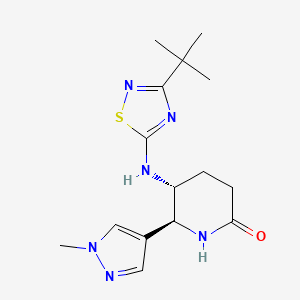 (5R,6S)-5-[(3-tert-butyl-1,2,4-thiadiazol-5-yl)amino]-6-(1-methylpyrazol-4-yl)piperidin-2-one