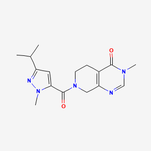 3-methyl-7-(2-methyl-5-propan-2-ylpyrazole-3-carbonyl)-6,8-dihydro-5H-pyrido[3,4-d]pyrimidin-4-one