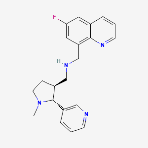 N-[(6-fluoroquinolin-8-yl)methyl]-1-[(2R,3S)-1-methyl-2-pyridin-3-ylpyrrolidin-3-yl]methanamine