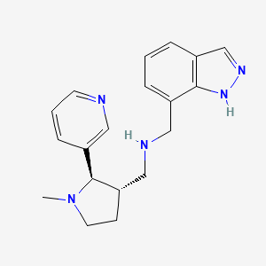 N-(1H-indazol-7-ylmethyl)-1-[(2R,3S)-1-methyl-2-pyridin-3-ylpyrrolidin-3-yl]methanamine