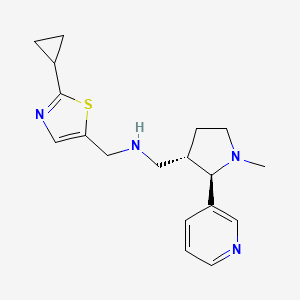 N-[(2-cyclopropyl-1,3-thiazol-5-yl)methyl]-1-[(2R,3S)-1-methyl-2-pyridin-3-ylpyrrolidin-3-yl]methanamine