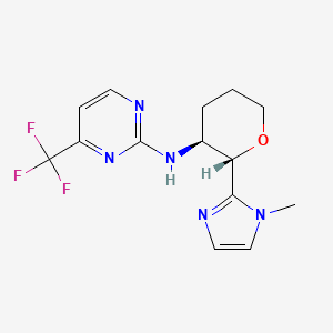 N-[(2S,3S)-2-(1-methylimidazol-2-yl)oxan-3-yl]-4-(trifluoromethyl)pyrimidin-2-amine