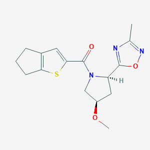 5,6-dihydro-4H-cyclopenta[b]thiophen-2-yl-[(2R,4R)-4-methoxy-2-(3-methyl-1,2,4-oxadiazol-5-yl)pyrrolidin-1-yl]methanone