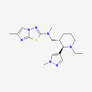 N-[[(2R,3S)-1-ethyl-2-(1-methylpyrazol-4-yl)piperidin-3-yl]methyl]-N,6-dimethylimidazo[2,1-b][1,3,4]thiadiazol-2-amine