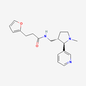 3-(furan-2-yl)-N-[[(2R,3S)-1-methyl-2-pyridin-3-ylpyrrolidin-3-yl]methyl]propanamide