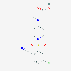 2-[[1-(5-Chloro-2-cyanophenyl)sulfonylpiperidin-4-yl]-ethylamino]acetic acid