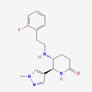 (5R,6S)-5-[2-(2-fluorophenyl)ethylamino]-6-(1-methylpyrazol-4-yl)piperidin-2-one