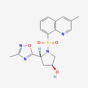 (3S,5R)-5-(3-methyl-1,2,4-oxadiazol-5-yl)-1-(3-methylquinolin-8-yl)sulfonylpyrrolidin-3-ol