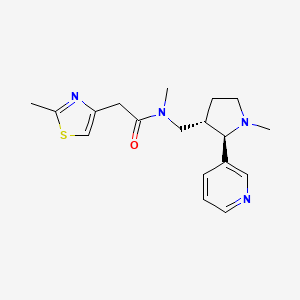 N-methyl-N-[[(2R,3S)-1-methyl-2-pyridin-3-ylpyrrolidin-3-yl]methyl]-2-(2-methyl-1,3-thiazol-4-yl)acetamide