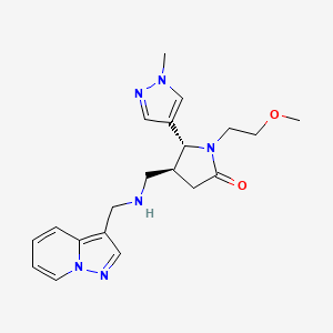 (4S,5R)-1-(2-methoxyethyl)-5-(1-methylpyrazol-4-yl)-4-[(pyrazolo[1,5-a]pyridin-3-ylmethylamino)methyl]pyrrolidin-2-one