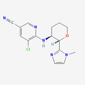 5-chloro-6-[[(2S,3S)-2-(1-methylimidazol-2-yl)oxan-3-yl]amino]pyridine-3-carbonitrile