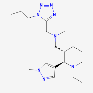 1-[(2R,3S)-1-ethyl-2-(1-methylpyrazol-4-yl)piperidin-3-yl]-N-methyl-N-[(1-propyltetrazol-5-yl)methyl]methanamine