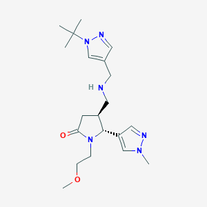 (4S,5R)-4-[[(1-tert-butylpyrazol-4-yl)methylamino]methyl]-1-(2-methoxyethyl)-5-(1-methylpyrazol-4-yl)pyrrolidin-2-one