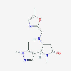 (4R,5S)-5-(1,5-dimethylpyrazol-4-yl)-1-methyl-4-[(5-methyl-1,3-oxazol-2-yl)methylamino]pyrrolidin-2-one