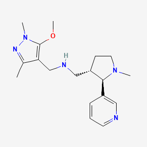 N-[(5-methoxy-1,3-dimethylpyrazol-4-yl)methyl]-1-[(2R,3S)-1-methyl-2-pyridin-3-ylpyrrolidin-3-yl]methanamine