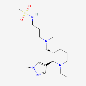 N-[3-[[(2R,3S)-1-ethyl-2-(1-methylpyrazol-4-yl)piperidin-3-yl]methyl-methylamino]propyl]methanesulfonamide