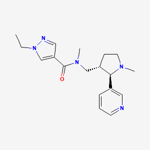 1-ethyl-N-methyl-N-[[(2R,3S)-1-methyl-2-pyridin-3-ylpyrrolidin-3-yl]methyl]pyrazole-4-carboxamide