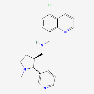 N-[(5-chloroquinolin-8-yl)methyl]-1-[(2R,3S)-1-methyl-2-pyridin-3-ylpyrrolidin-3-yl]methanamine